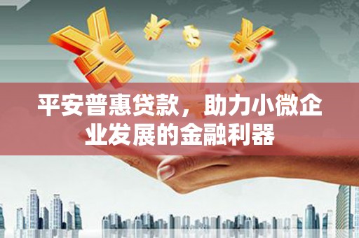 金口河平安普惠贷款，助力小微企业发展的金融利器